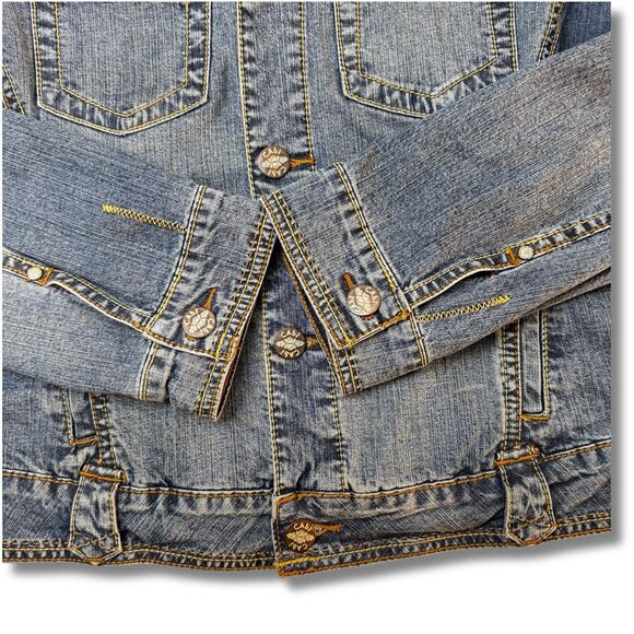 CAbi Denim Jean Jacket Womens Size Medium Blue Chest Pockets #511 - Picture 5 of 16